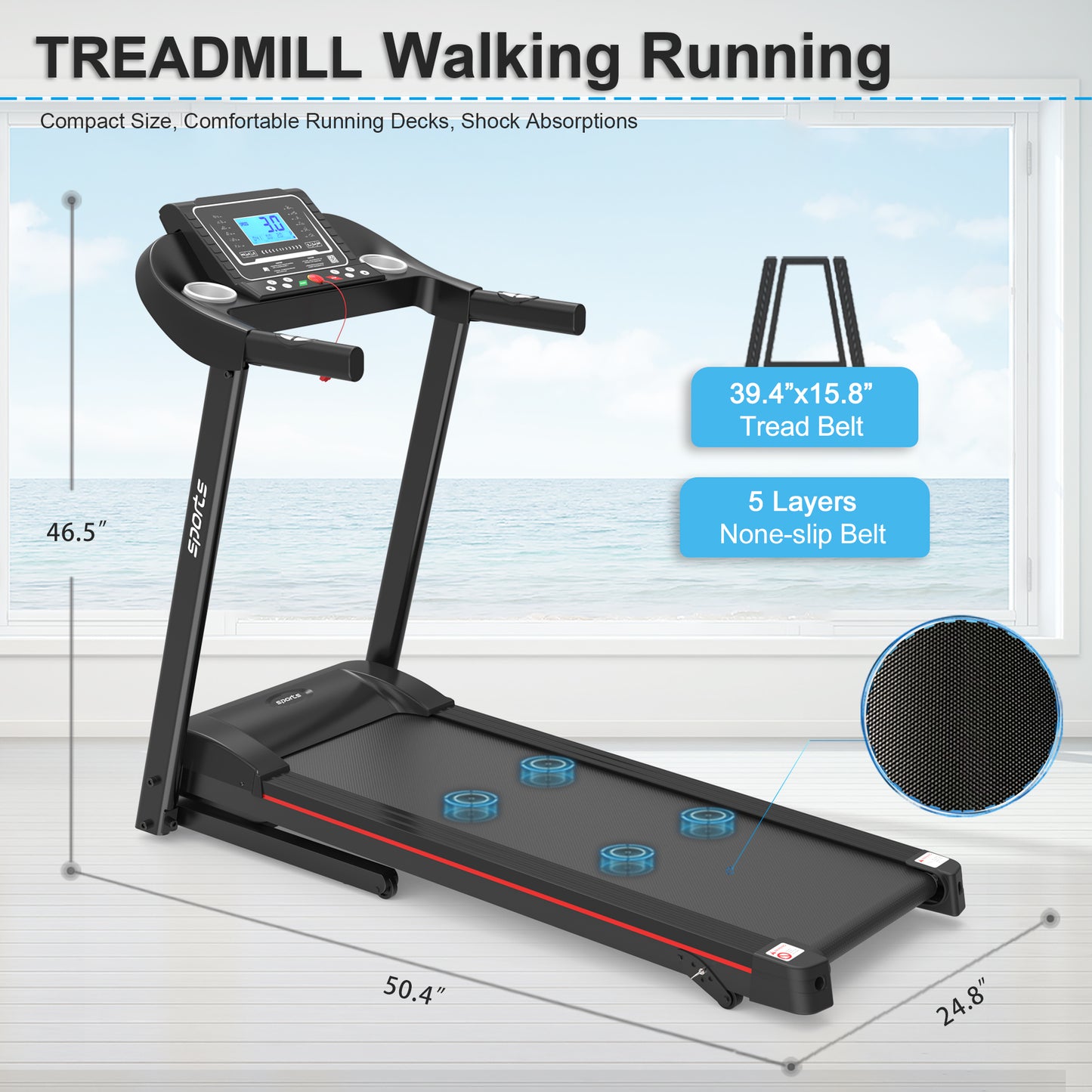 Fitshow Home Foldable Treadmill